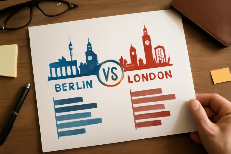 Berlin vs Londres: la mejor ciudad para startups en una infografía comparativa