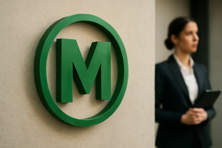company green m logo