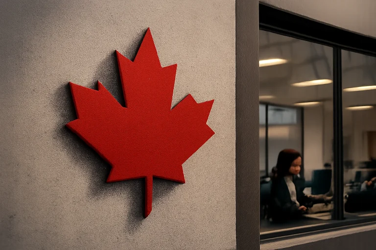 Logotipo de empresa con hoja de arce roja: diseño y significado clave