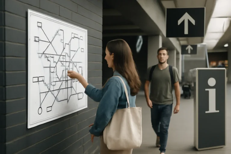 Cómo el diseño gráfico facilita la navegación en entornos construidos