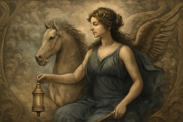 Dise&ntilde;o vesper en mitolog&iacute;a: fondo creativo con inteligencia artificial