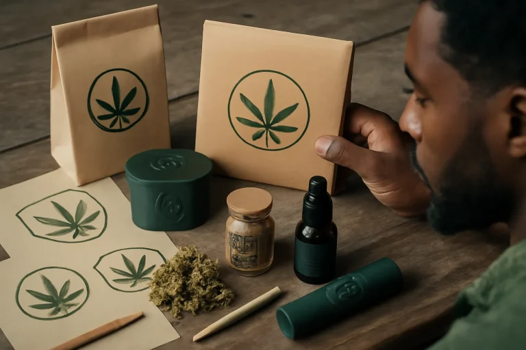 Ideas creativas de packaging y logos para el branding de cannabis y marihuana