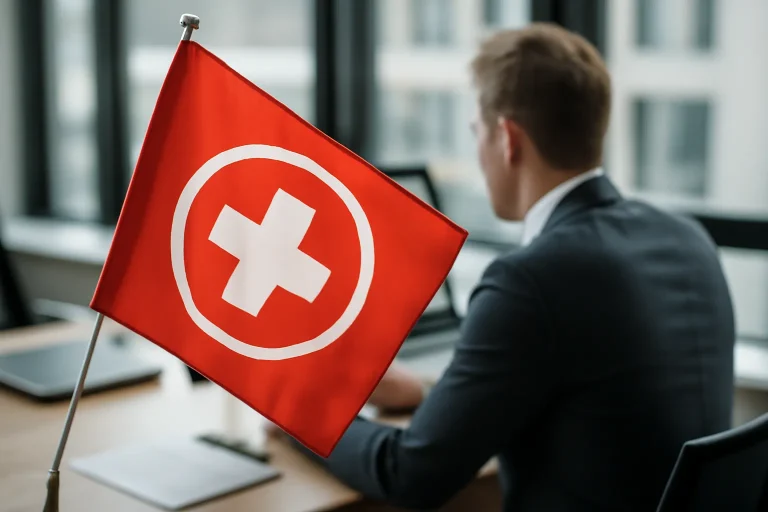 Logo de empresa con bandera suiza: significado y dise&ntilde;o efectivo