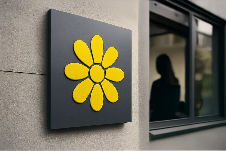 Logotipo de empresa con flor amarilla: diseño y significado clave