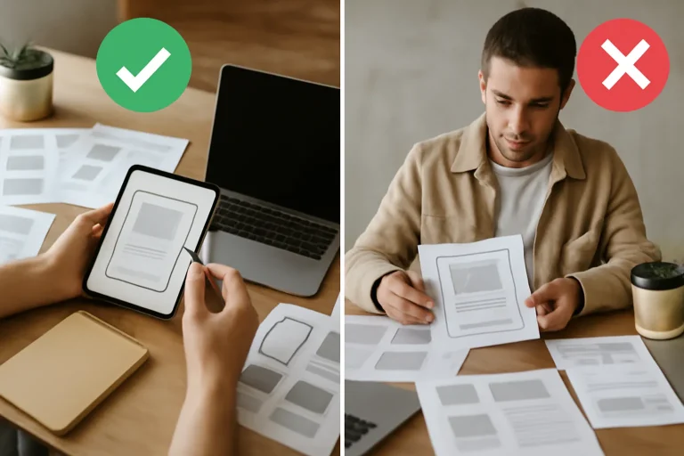 Errores y aciertos en el diseño de mockups: guía práctica para crear presentaciones efectivas