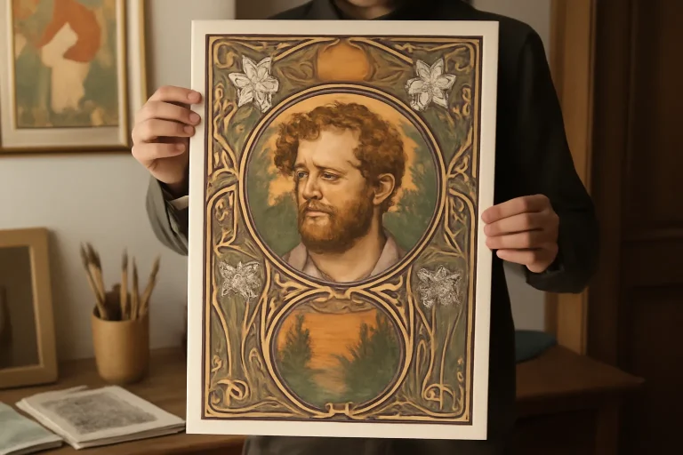 Inspiración de diseño art nouveau en Good Call de Bon Iver