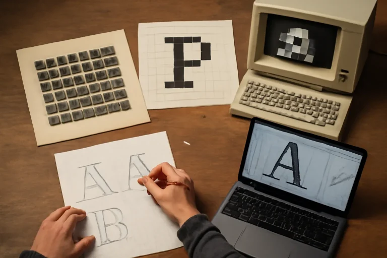 Historia de las fuentes digitales: evoluci&oacute;n y caracter&iacute;sticas principales