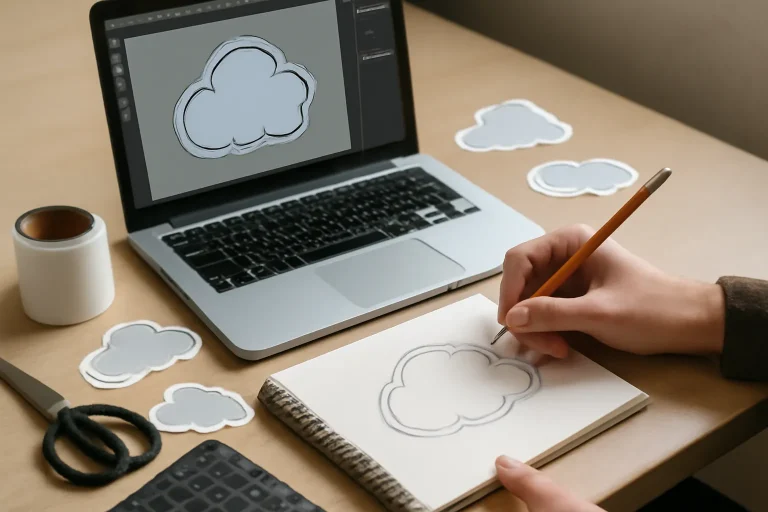 how to design a die cut sticker