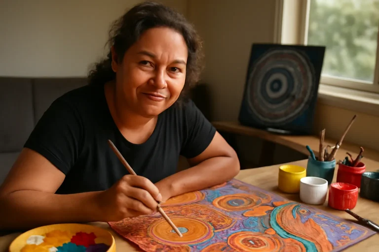 Safina Stewart: descubre la obra y trayectoria de la artista ind&iacute;gena contempor&aacute;nea