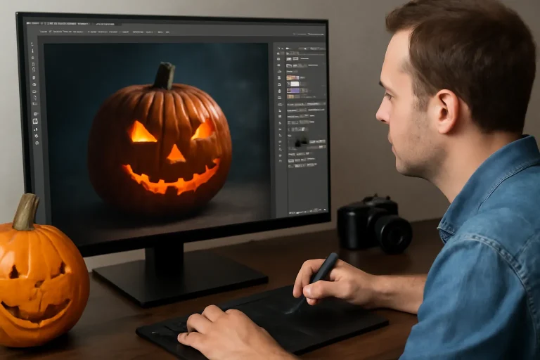 Tutorial de Photoshop para crear una calabaza de Halloween paso a paso