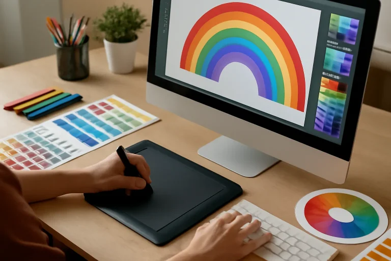Dise&ntilde;o gr&aacute;fico arco&iacute;ris: gu&iacute;a completa para crear im&aacute;genes vibrantes y atractivas