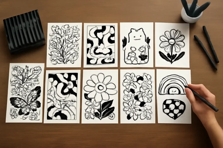 10 diseños color me not en blanco y negro para inspirarte