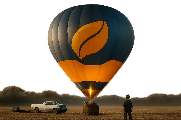 company hot air balloon logo
