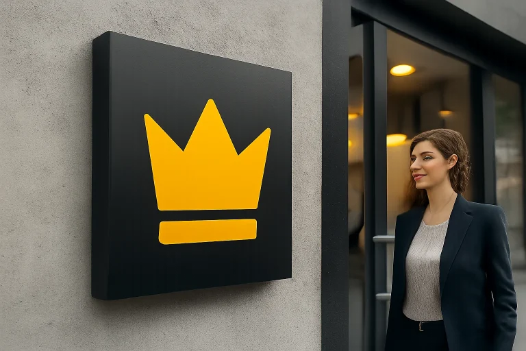 company yellow crown logo