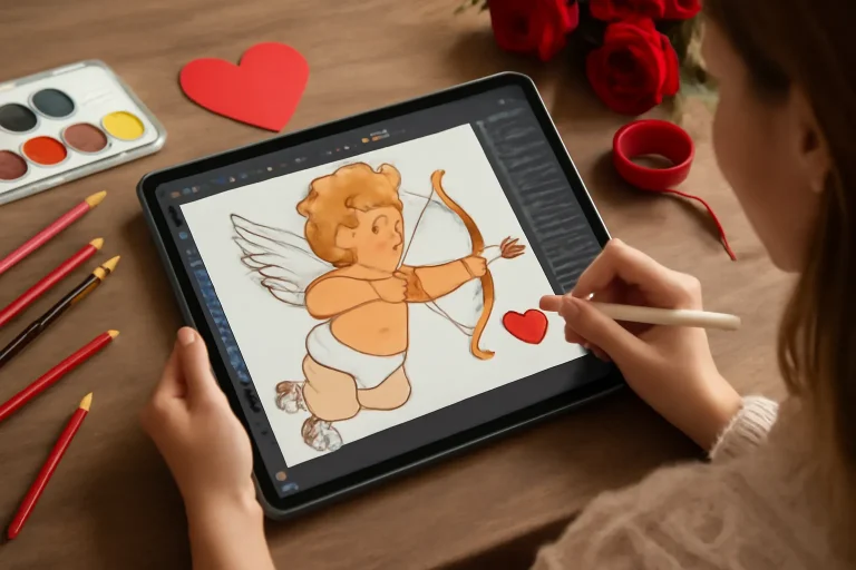 C&oacute;mo crear un cupido para San Valent&iacute;n usando Adobe Illustrator paso a paso
