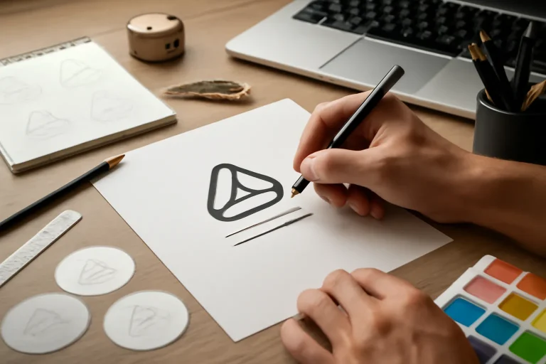 designing logo with a tagline