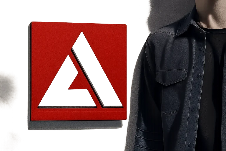 logo red white triangles