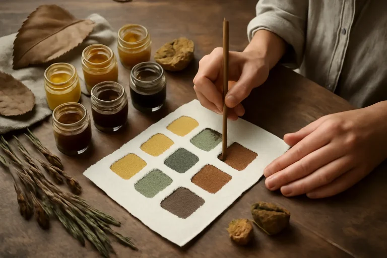 natural color palettes inspired handmade inks